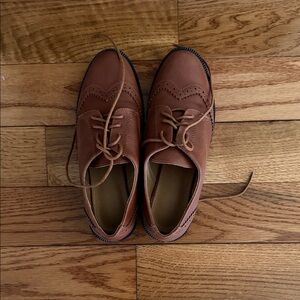 SHEIN Brown Lace-Up Loafers